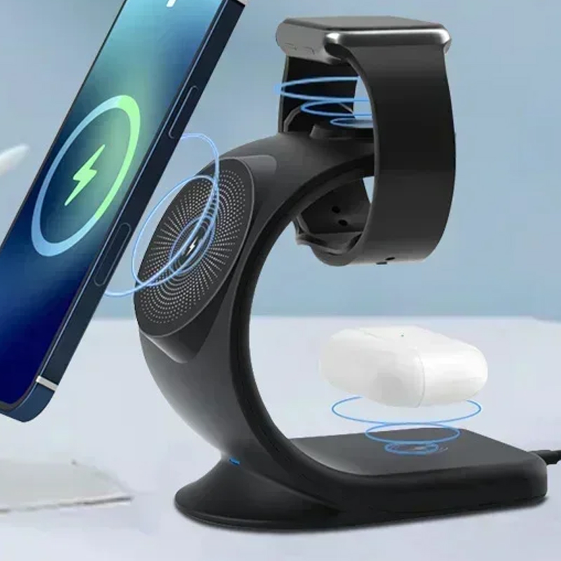 Smartwatch Ac - Cargador inalámbrico magnético 3 en 1,