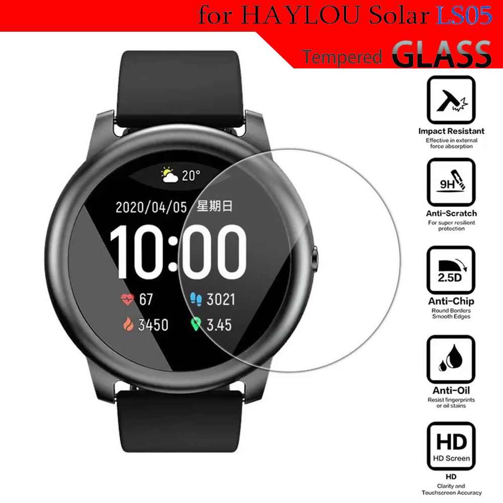 Garmin Smartwatch Accessories - Vidrio templado para HayLou Solar LS05,