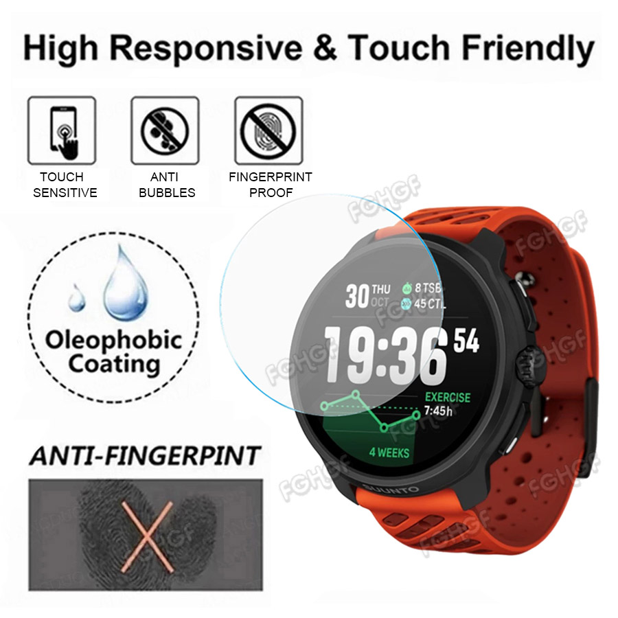 Garmin Smartwatch Accessories - Protector de película protectora de vidrio